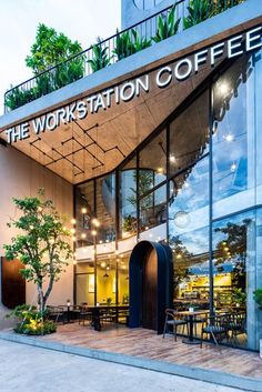 the workstation coffee is located in an upscale building