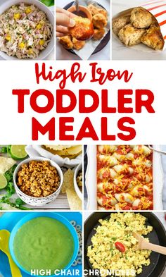 high protein toddler meals with text overlay