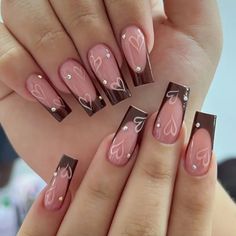 24 Reusable Press On Nails Reusable Color May Vary Due To Lighting Size One Size Condition New Reusable Comes With Mini Nail File And Glue Adhesive Strips Nagel Tips, Healthy Routine, Girls Nails, Stick On Nails, Nail Art Hacks, Nail Arts, Valentine's Day Nails, Valentines Nails