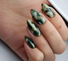 Army Nails, Camouflage Nails, Olive Nails, Blush Nails, Nail Design Ideas, Chic Nails, Cosmetology