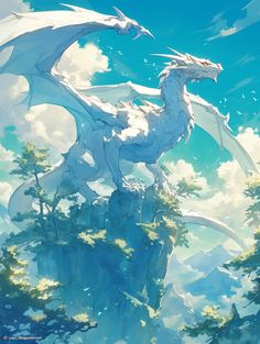 Cat Dragon Drawing, Dragon Art Design, Dragon Artwork Drawing, Mizuchi Dragon, Large Dragon, Sky Dragon, Dragon Landscape, Elemental Creature, Water Dragon Art