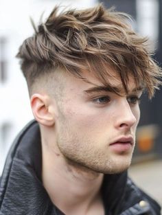 Textured Fade, Mid Fade Haircut, Fade Haircuts For Men, Urban Background, Angular Face, Mid Fade, Fair Complexion, Men Hair Color