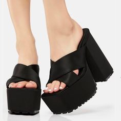 Brand New. Black Hex Platform Heels. Shelly’s London Brand. Us 5/Uk3 London Boots, Extreme High Heels, Mule Heels, London Brands, Platform Mules, High Heel Mules, Black Platform Heels, London Shoes, Platform Heels Chunky