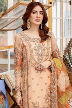 Embroidered Salwar, Organza Suits, Pakistani Designer Clothes, Floral Lehenga, Pakistani Party Wear, Pakistani Salwar Kameez, Eid Dresses, Pakistan Fashion, Embroidered Organza