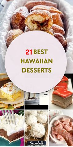 the best hawaiian desserts are in this collage