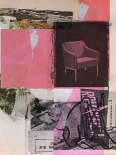 a collage of photos with different types of furniture and things on it, including a chair