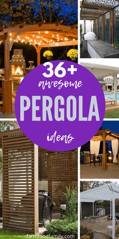 the pergola is an easy diy project that uses wood and lights to create a