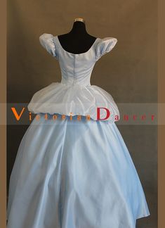 Adult Light Blue Cinderella Sandy Princess Dress Condition: Brand NewColor: Light BlueMaterial: Satin and LaceOccasion: Halloween,Christmas,Role Cosplay,Photo shoot or ShowsLong Length: Length: Short SleeveCollar: Square CollarDresses Length:Floor-LengthIncludes: Dress Are you looking for disney Movie  amp; TV theme princess dresses? You're come to the right place , Our provide fantastic disney character dresses for you choose. Such as Beauty and the Beast Belle, Cinderella, Snow White, Ariel, R Blue Dress With Fitted Bodice For Cosplay, Blue Fitted Bodice Dress For Cosplay, Blue Fitted Costume For Dress-up, Disney Cosplay Costumes, Beauty And The Beast Belle, Cinderella Costume, Disney Princess Dresses, Princess Dresses, Disney Character