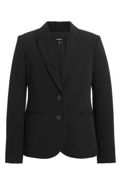 Designed to be breathable and resist wrinkles, this classic blazer is a breeze to style up or down depending on your agenda. Notched lapels Lined 77% polyester, 18% rayon, 5% spandex Machine wash, dry flat Imported Sleek Single-button Career Suits, Sleek Single Button Career Blazer, Classic Career Blazer With Welt Pockets, Classic Blazer With Welt Pockets For Career, Classic Blazer With Lapel Collar For Career, Sleek Flat Front Workwear Blazer, Sleek Workwear Blazer With Flat Front, Sleek Notched Blazer For Career, Sleek Notched Career Blazer