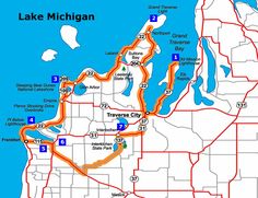 a map of the lake michigan area