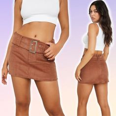 Nwt Garage Corduroy Low Rise Micro Mini Skirt Sz Small Raw Hide **Does Not Come With Belt** Pockets Zip Fly + Button Unlined Measurements: *Size Small *29.5" Waist (Flat Lay Across X 2), 12.65" Length Materials: *98% Cotton, 2% Spandex Quality: *This Item Is Brand New With Tags. Navy Tennis Skirt, Red Leather Mini Skirt, Zebra Print Mini Skirt, White Pleated Skirt, Plaid Pleated Skirt, White Mini Skirt, Navy Blue Shirts, Faux Leather Mini Skirt, Black Denim Skirt