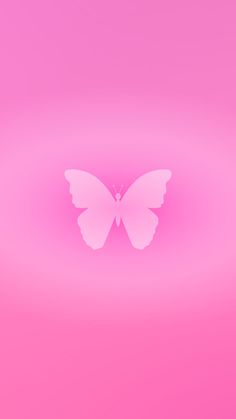 a pink background with a white butterfly on it's back and the top half of its wings