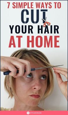 Trim My Own Hair Diy, Easy At Home Haircut, Short Diy Haircut, Haircut Diy Self, Diy Womens Haircuts, Cut A Bob Yourself, How To Texturize Your Own Hair, How To Cut Own Hair At Home, Cut My Own Hair Short