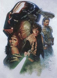 the poster for star wars is shown in color