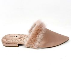 Condition: New With Box And Dust Bag Size: Women's Material: Mink Fur Color: Rose Style: Loafers Style Loafers, Luxury Sleepwear, Embroidered Flats, Wedding Slippers, Velvet Flats, The Dove, Velvet Loafers, French Rose, Fur Shoes