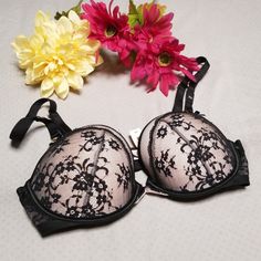 Brand New, Never Worn, Tags Still Attached!! Super Sexy, Padded Cups, Sheer Back. Black Lace, With A Pale Pink Underneath On The Cups. Gold Hardware. "Very Sexy Padded Demi" All Items From A Smoke Free Home Bundle Discounts Given Vs Victoria Secret Bra Lacy 34d 36c Valentine’s Day. Date Night. Push-up Bra With Lace Closure For Party, Feminine Push-up Party Bra, Party Bra With Removable Pads And Stretch Fit, Party Push-up Bra Partially Lined, Party Push-up Partially Lined Bra, Feminine Party Bra With Padded Cups, Feminine Padded Bra For Party, Black Push-up Bra With Lace Closure, Fitted Lace Closure Bra For Night Out