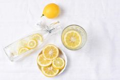 the lemons are cut in half and ready to be used as juicer or water pitcher