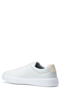 Smooth leather crafts a classic sport inspired low profile sneaker that features a luxuriously comfortable molded footbed that adds comfort to every step. Round toe Lace-up Cushioned insole Padded cuff White sole Leather upper, manmade sole Imported White Egret, Leather Crafts, Sneaker Men, Cole Haan, Leather Craft, Smooth Leather, Low Profile, Leather Upper, Nordstrom