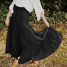 Black Bohemia Pleated High Waist Maxi Skirt Black Non-stretch Full Maxi Skirt, Black Bohemian Maxi Skirt For Summer, Black Pleated Casual Maxi Skirt, Black Cotton Pleated Maxi Skirt, Black Pleated Maxi Skirt For Spring, Black Non-stretch Summer Skirt, Casual Black Pleated Maxi Skirt, Non-stretch Black Summer Skirt, Spring Black Cotton Skirt