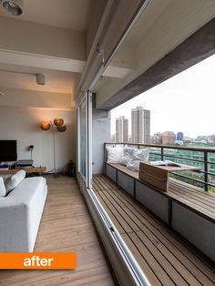 a living room filled with furniture and a flat screen tv sitting on top of a wooden floor