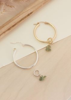 We wanted to add a pop of color to our classic hoops! These gemstone charms come in a pair of two so that you can add them to our classic hoops found here: Etta Hoop Earrings | Women's Gifts | Personalized Gifts | Handmade – Going Golden (going-golden.com) Details: Raw gemstones can vary in size and color, as no two are identical Available in 14K yellow gold-filled or sterling silver designed to fit on our Etta Hoops Hoops are sold separately Handmade in Brownsburg, Indiana Sterling Silver Hoop Earrings For May Birthstone, Everyday Small Hoop Earrings With Dangling Charms, Everyday Hoop Jewelry With Dangling Charms, Hoop Earrings With Charms For Jewelry Making, Everyday Dangle Hoop Earrings With Charms, Small Hoop Earrings With Dangling Charms In Minimalist Style, Small Hoop Earrings With Dangling Charms, Minimalist Small Hoop Earrings With Dangling Charms, Minimalist Small Hoop Birthstone Earrings