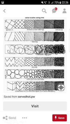 an iphone screen showing the different patterns used in this drawing project, which is also available for