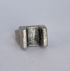 Danish 1960's Anders Andersen Pewter Modernist Ring  Marked : AA Denmark Ring front 20x15 mm Ring size little adjustable , in pictures US 4.5 / EU 15.5 / 49 COMES AS PICTURED LOOK AT ACTUALLY PICTURES No15 Hand Cast Antique Silver Vintage Jewelry, Antique Finish Silver Metal Rings, Vintage Silver Rectangular Ring, Vintage Hand Cast Signet Ring As Gift, Silver Antique Finish Rings, Silver Rings With Antique Finish, Vintage Metal Rings With Antique Finish, Vintage Hand-cast Rings For Anniversary, Vintage Oxidized Rings For Collectors