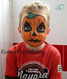 MAQUILLAJE DE HALLOWEEN PARA NIÑOS - CALABAZA Maquillaje Halloween Infantil, Pumpkin Makeup Ideas, Boy Halloween Makeup, Scary Face Paint, Pumpkin Makeup, Scary Halloween Pumpkins, Halloween Infantil