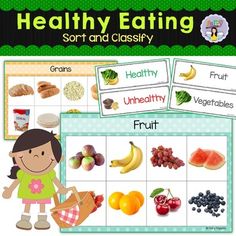 Healthy Eating Sort & Classify Nutrition Education, Hair Food, Proper Nutrition, Healthy Fruits, Nutrition Tips, Recipes Food, Balanced Diet