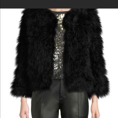 Euc. Marabou Feathers. Questions? Leave A Comment Below! No Returns. Elegant Black Fur Coat For Fall, Chic Black Fur Coat For Work, Chic Black Fur Coat For Party, Chic Black Fur Coat For Fall, Black Outerwear For Evening In Fall, Black Evening Outerwear For Fall, Chic Black Fur Coat For Night Out, Fall Evening Outerwear With Faux Fur Trim, Evening Long Sleeve Fur Coat For Fall