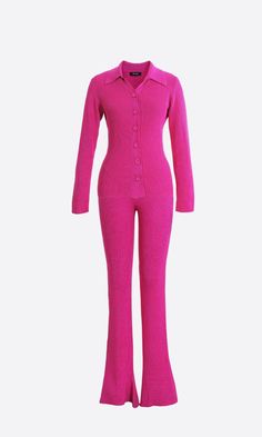 Knit Gown, Curated Closet, Birthday Hairstyles, Plus Size Fall Outfit, Plus Size Fall, Designer Jumpsuits, Swag Outfits For Girls, Pant Length, Fuchsia Color