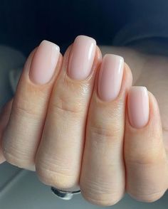 Nail Colors For Pale Skin, Pale Pink Nails, Stile Blair Waldorf, Bridal Nail, Bridesmaids Nails, Sheer Nails, Squoval Nails, Light Pink Nails