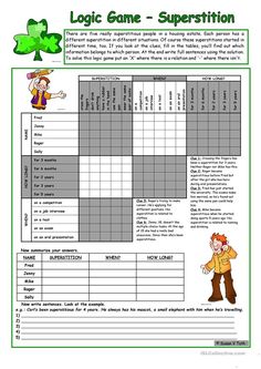 a worksheet for st patrick's day