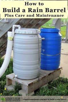 the do's and don'ts of building your first rain barrel on pallets