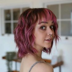 20 Gorgeous Pink Hair Highlights Styles – HairstyleCamp Pink Highlights In Brown Hair Short, Black Hair Pink Highlights, Highlights On Short Hair, Brown Hair Without Bleach, Brown Hair With Pink Highlights, Highlights Styles, Dusty Rose Hair, Brown And Pink Hair, Pink Hair Highlights