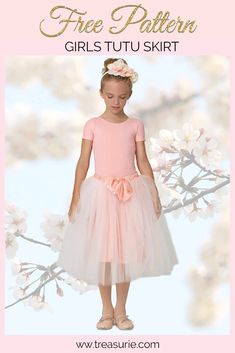 How to Make a Tutu Skirt - FREE Pattern | TREASURIE Tulle Skirt Kids