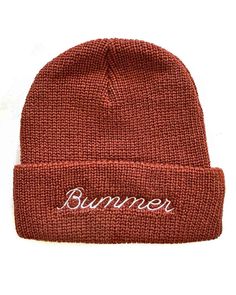 Bummer Beanie-Three Potato Four-Strange Ways Cool Beanies, Artist Tees, 5 Panel Hat, Beanie Style, 20 Gifts, Sticker Patches, Shoe Charms, Cool Socks, Chain Stitch