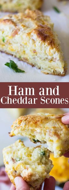 Scones Healthy, Savory Scones Recipe, Cheddar Scones, Breakfast Scones, Savory Ham, Cheese Scones, Savory Scones