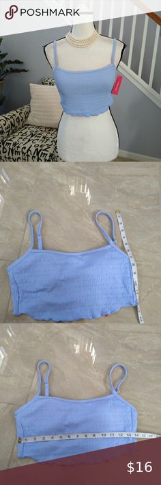 Xhilaration swimsuit top size large New with tags size large top only Xhilaration Swim Bikinis Trendy Blue Swimwear With Adjustable Straps, Blue Spaghetti Strap Tops For Beach Season, Light Blue Sleeveless Casual Swimwear, Casual Light Blue Sleeveless Swimwear, Swimsuit Tops, Womens Swim, Blue Color, Tags, Women Shopping