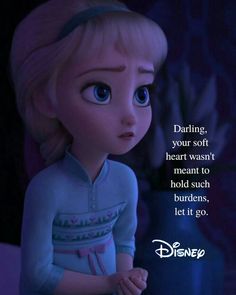 an image of a cartoon character with a quote on it that says daring, your soft heart was meant to hold such burdens, let it go