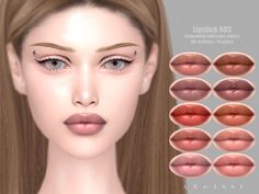 Mod Makeup, Natural Lipstick Colors, Sims 4 Tattoos, Makeup Cc, Sims 4 Cc Makeup, Play Sims, Sims 4 House Design, Sims Games, Natural Lipstick