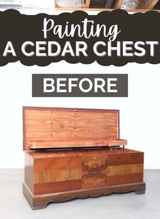 painting a cedar chest before and after