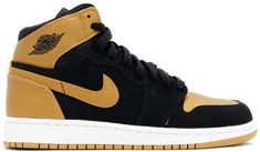 Jordan 1 Retro Melo (GS) Authentic Jordans, Shoes Sneakers Jordans, Jordan Sneakers, Womens Jordans, Hot Sneakers, Jordan 1 Retro, Black Metallic, Adidas Yeezy, Jordan Retro