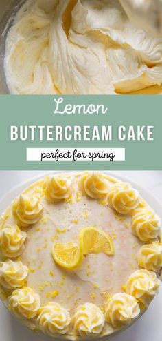 the lemon buttercream cake is ready to be eaten and served for desserts