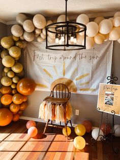 Boho. October. First Trip Around the Sun. Milestones. Photography. One. First Birthday. First Trip Around The Sun Backdrop, Sun Themed Food, Sun Birthday Party Theme, Sun Themed Birthday Party, First Birthday Party Girl, Sunshine Birthday Theme, 1st Birthday Backdrop, Sun Theme