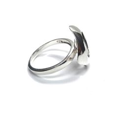 Sterling silver ring 925/1000.Stamped 925. Approximate weight 5.0 grams. Top width 20.5mm (0.80 inches). All our jewels are made from solid sterling silver 925/1000 and are carefully crafted by hand in our family workshop. We dispatch your orders in 5 working days, worldwide and the postage is $5. We ship registered priority mail. Please allow 5-7 working days for delivery in Europe and 10-15 working days outside Europe. For any questions - please do not hesitate to contact me! Sterling Silver White Gold Dome Ring For Anniversary, Sterling Silver Ring With Open Band In Silver Color, Silver Sterling Silver Ring With Open Band, Sterling Silver Open Band Silver Ring, Sterling Silver Rings With Polished Finish For Promise, White Gold Sterling Silver Dome Ring For Anniversary, Silver Hallmarked Open Band Ring, Silver Open Band Hallmarked Rings, Classic Silver Heart Ring With Polished Finish