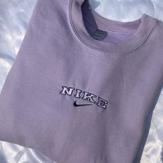 Nike Hoodies, Purple Vintage, Embroidered Crewneck