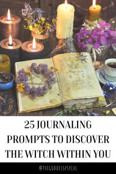 Journaling embodies healing and self-discovery similar to the energy witchcraft inspires, so when you bring the two together magic happens. Journaling can be a ritual and a powerful one at that. In this post, find 25 witchy journal prompts to discover the witch bitch within you and connect with who you truly are! A Little Bit About Journaling If you have never journaled before you may be wondering what that even means, how to do it, and why so many people pick up this habit. Journaling is ... Witchy Library, Energy Witchcraft, Witch Writing, Evening Reflection, Witch Grimoire, Witchy Journal, Goddess Magick, Witch Powers, Witch Rituals