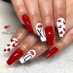 50+ Easy Valentines Nail Art Ideas for Teens - HubPages Diy Valentine's Nails, Valentines Nail Art, Valentines Nail, Unghie Nail Art, Valentines Day Nails