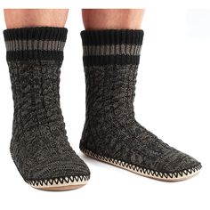 PRICES MAY VARY. Ultimate Comfort: Soft and fluffy fleece-lined heavy knit slipper socks provide extra cushioning, keeping your feet cozy and warm like a cloud on a cold day indoors. Made with a flexible design, making them easy to put on and take off. You can wear them barefoot or with socks. Padded Soft Anti-Slip Soles: With skid resistant rubber grips on the bottom, the thermal sock-slippers are perfect for walking around on slippery floors, avoiding any accidents, and ensuring safe indoor mo Knit Slipper Socks, Holiday Slippers, Sock Slippers, Soft Sole Slippers, Ballerina Slippers, Moccasins Mens, Fuzzy Slippers, Warm Slippers, Moccasins Slippers